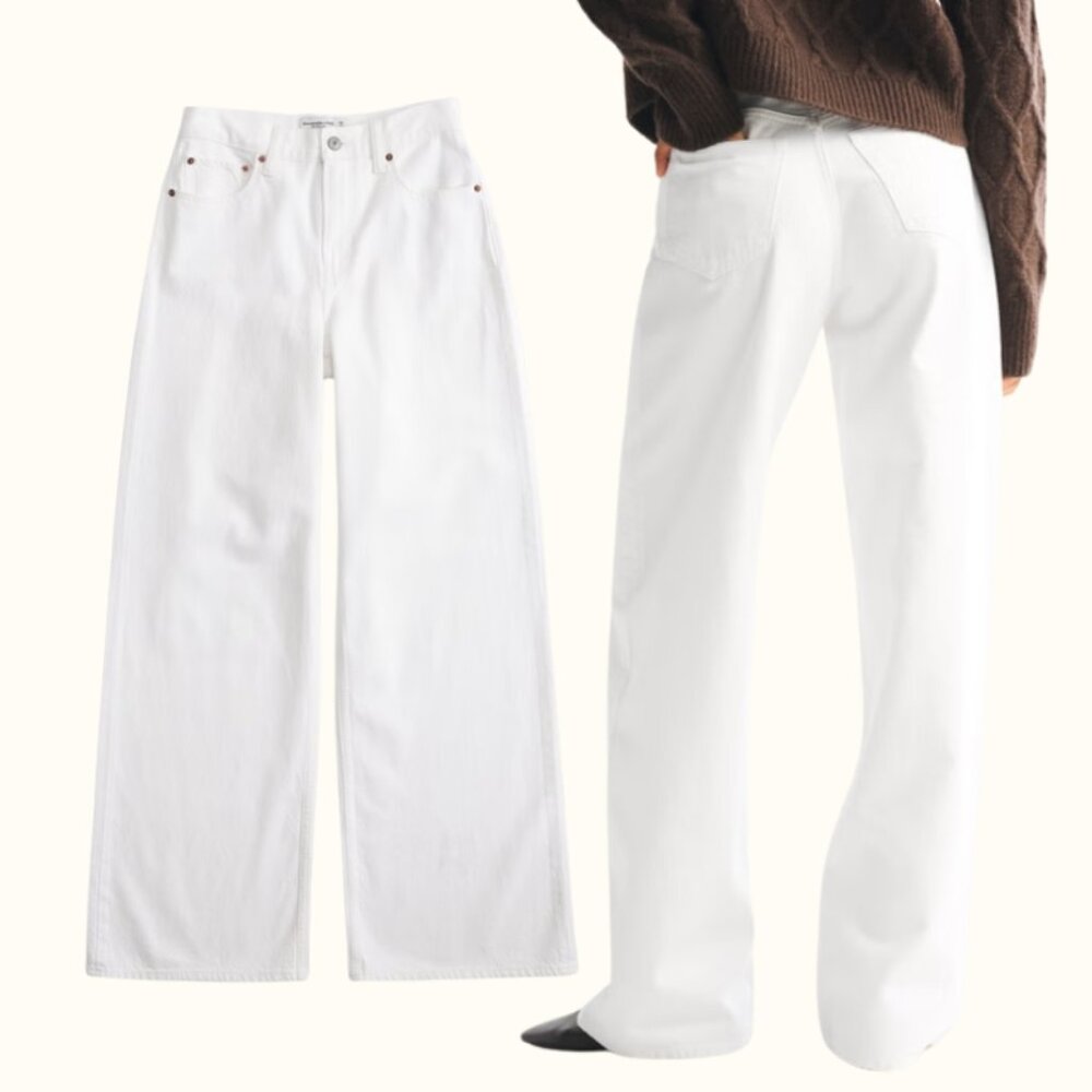 Abercrombie High Rise Wide Leg Jean - Picture 2 of 5